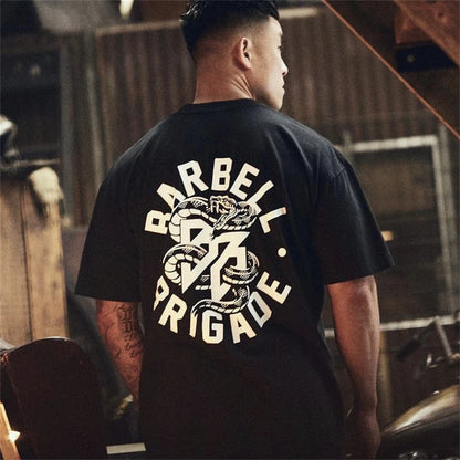 Barbell Snake Gym Breathable T-shirt