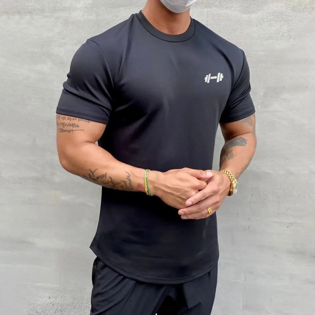 men's muscle t-shirt loose sleeve