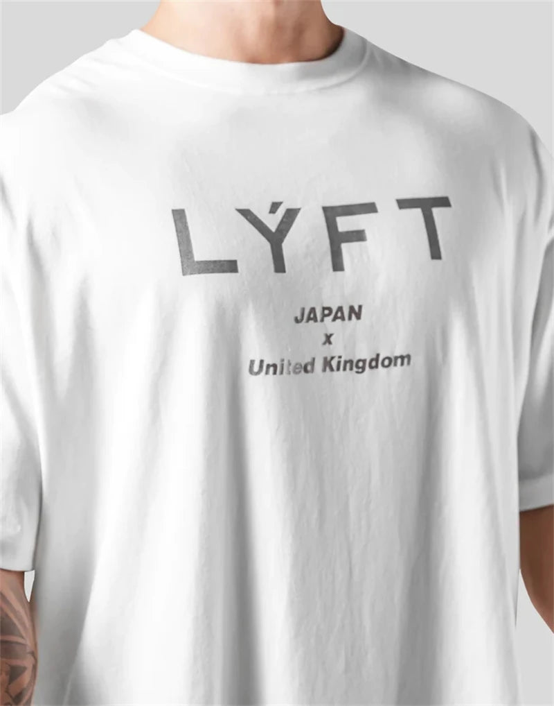 LYFT Cotton Gym Short Sleeve Fitness Oversized T-Shirt