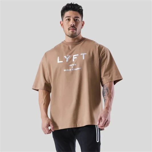 LYFT Cotton Gym Short Sleeve Fitness Oversized T-Shirt