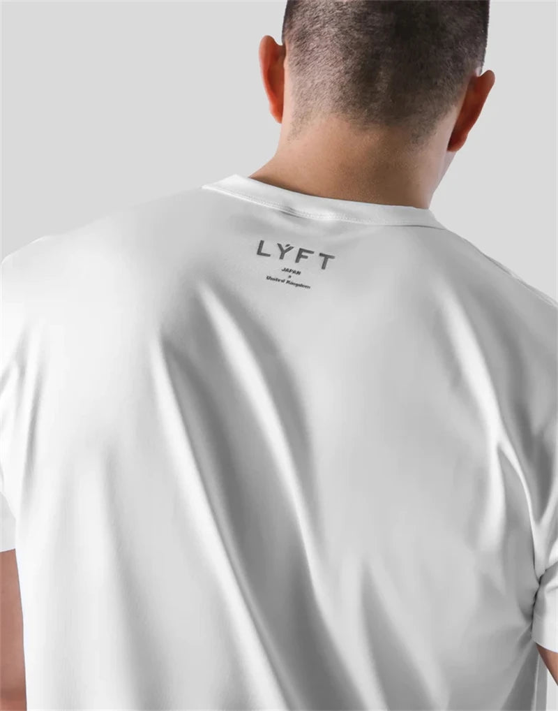 LYFT Elasticity Cotton  Gym Short Sleeve T shirt