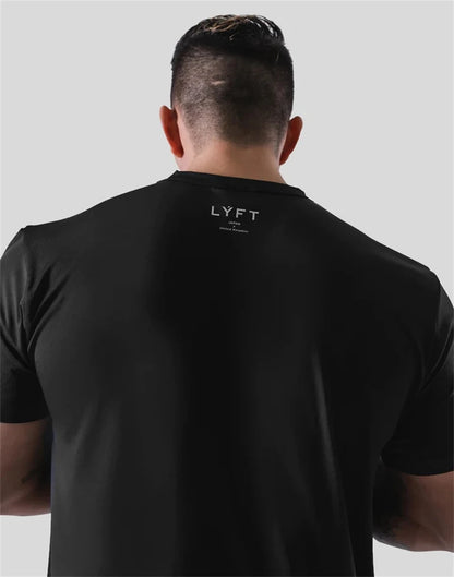 LYFT Elasticity Cotton  Gym Short Sleeve T shirt